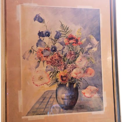 Blumen in Vase 60 cm x 73 cm hoch in Öl