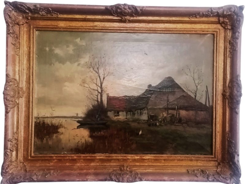 Bild Haus am See in Öl